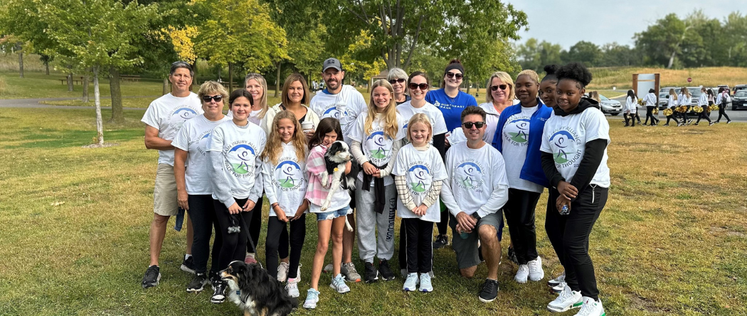 Group of volunteers smiling together