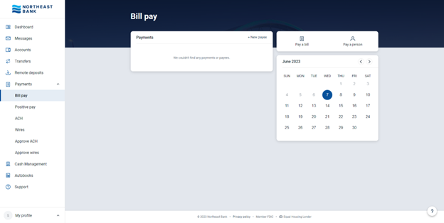 My Northeast Bank Screenshot